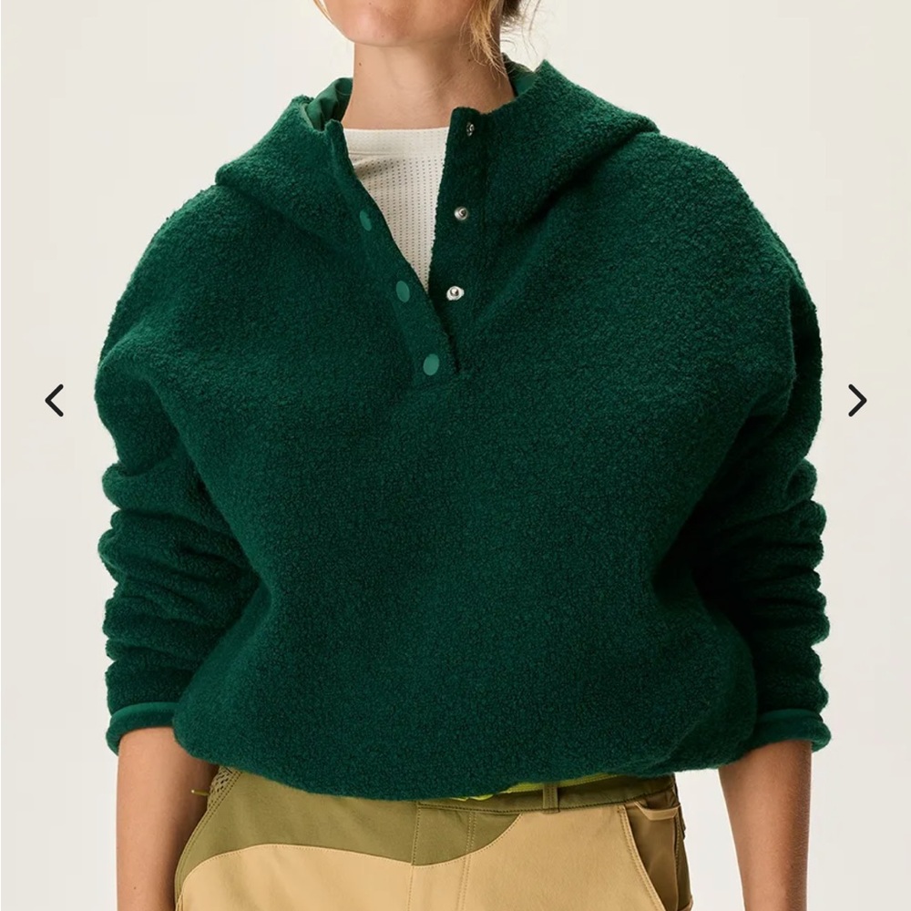 Outdoor Voices MegaFleece Cropped Pullover, Oatmeal, Large